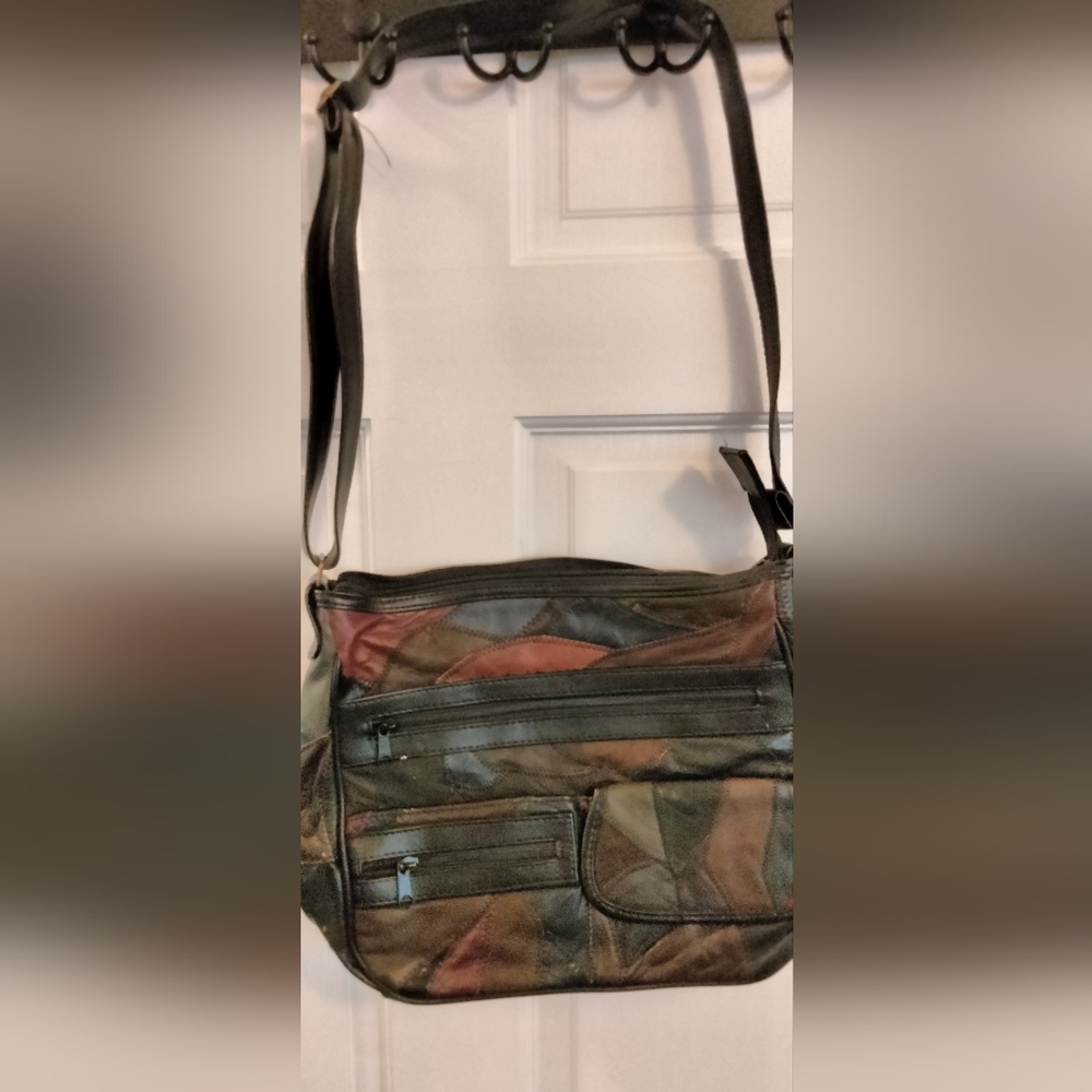 Elegant Multicolor Patchwork Shoulder Bag - image 1